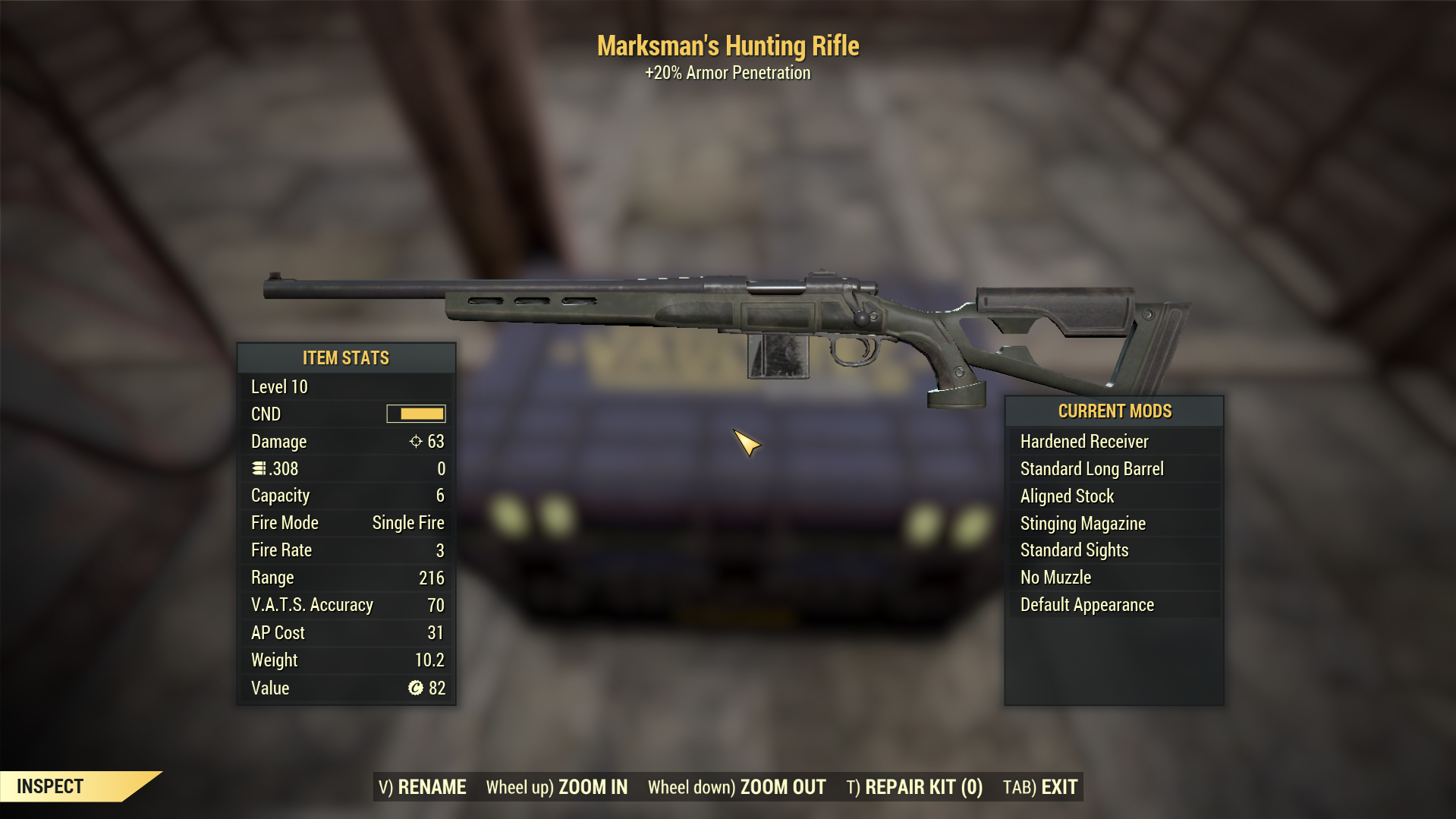 Low level Hunting Rifle in Fallout 76