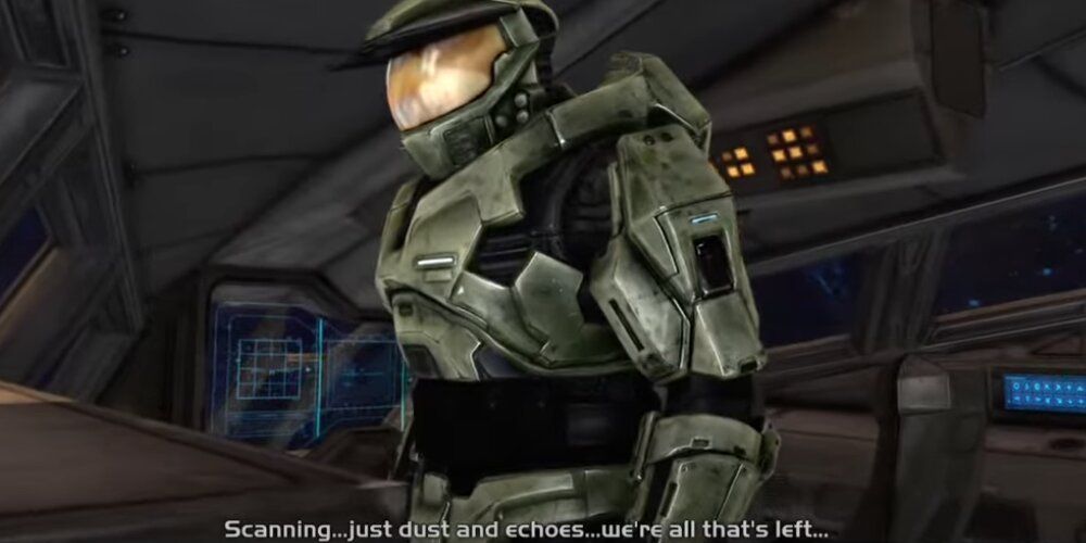 Cortana telling Master Chief that they are the only ones left alive 