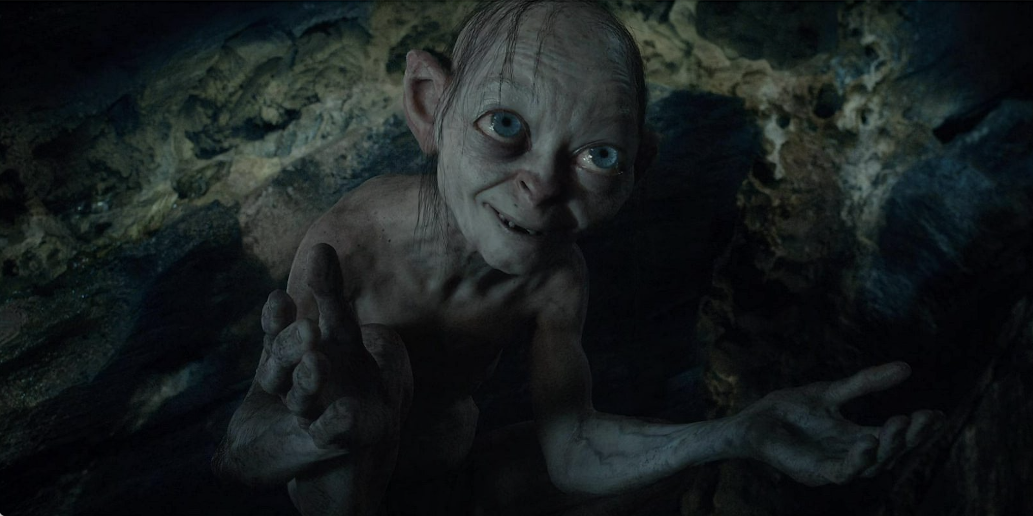 Gollum with hands outstretched from The Hobbit