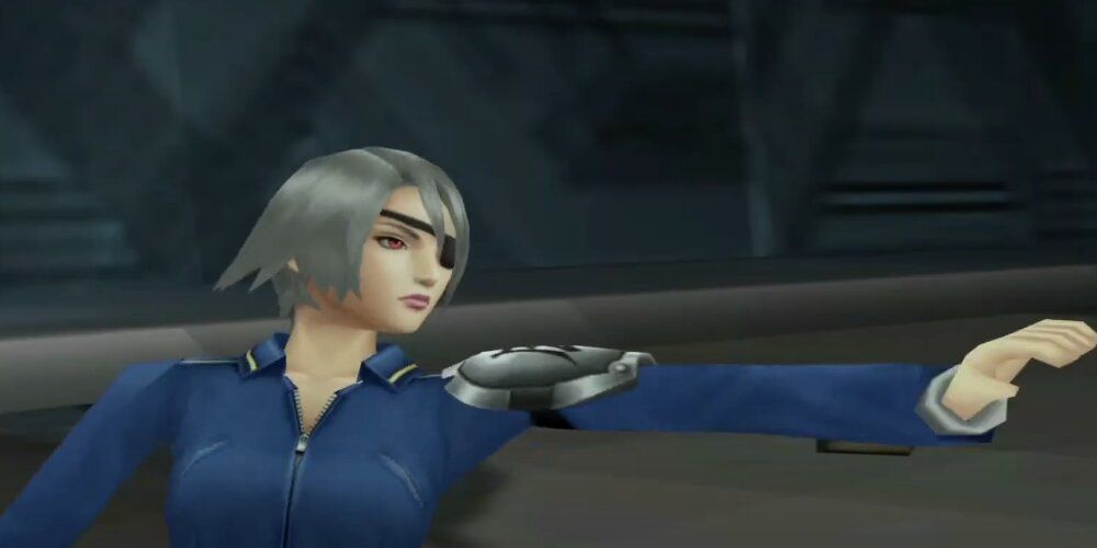 Fujin holding her arm out in Final Fantasy 8 