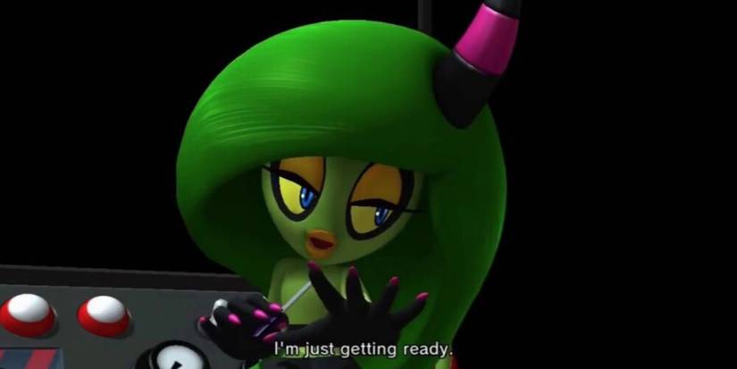 Zeena looking at her nails while saying that she's "Just getting ready"