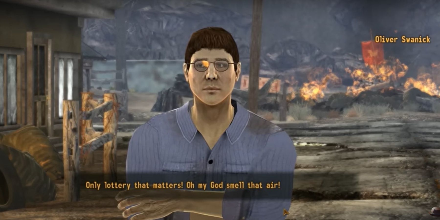 Oliver Swanick Winning The Lottery in Fallout New Vegas