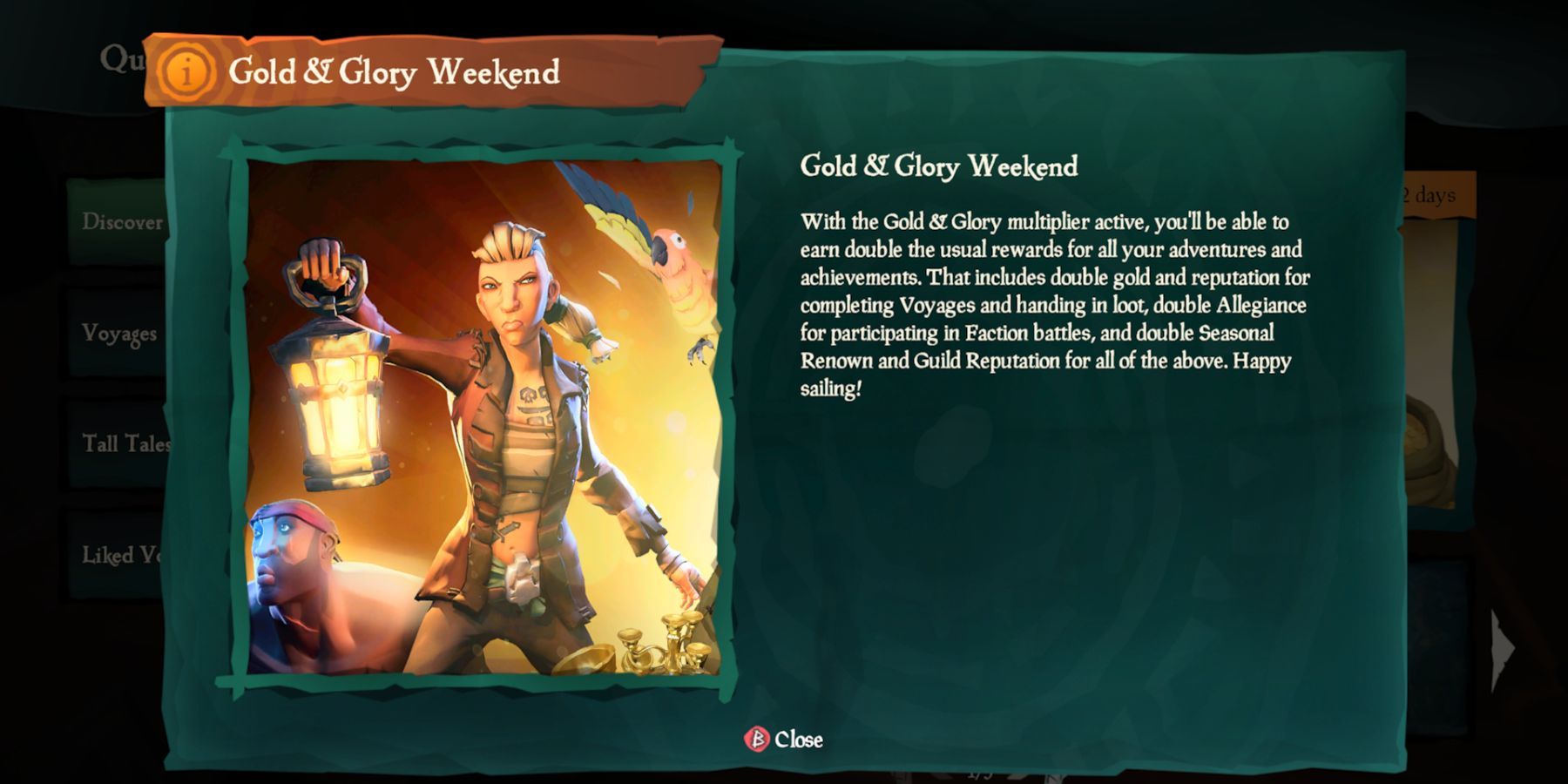 sea of thieves gold and glory community event