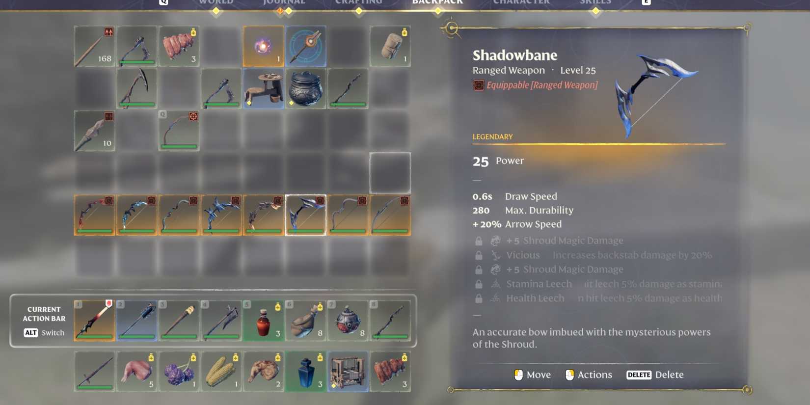 Shadowbane Bow In Enshrouded