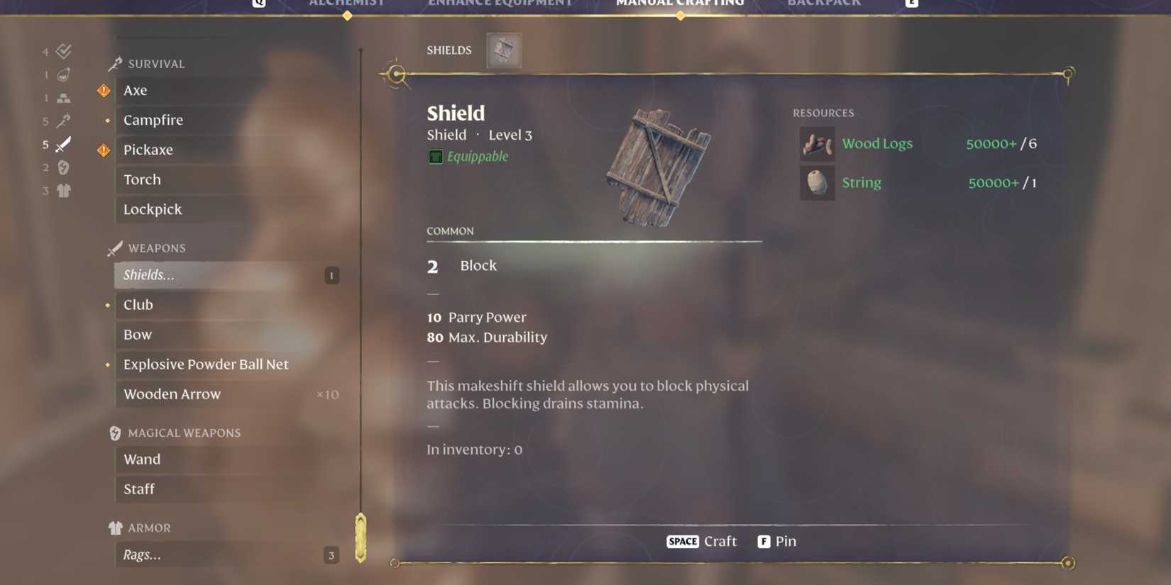 Shield Wizard Weapon In Enshrouded