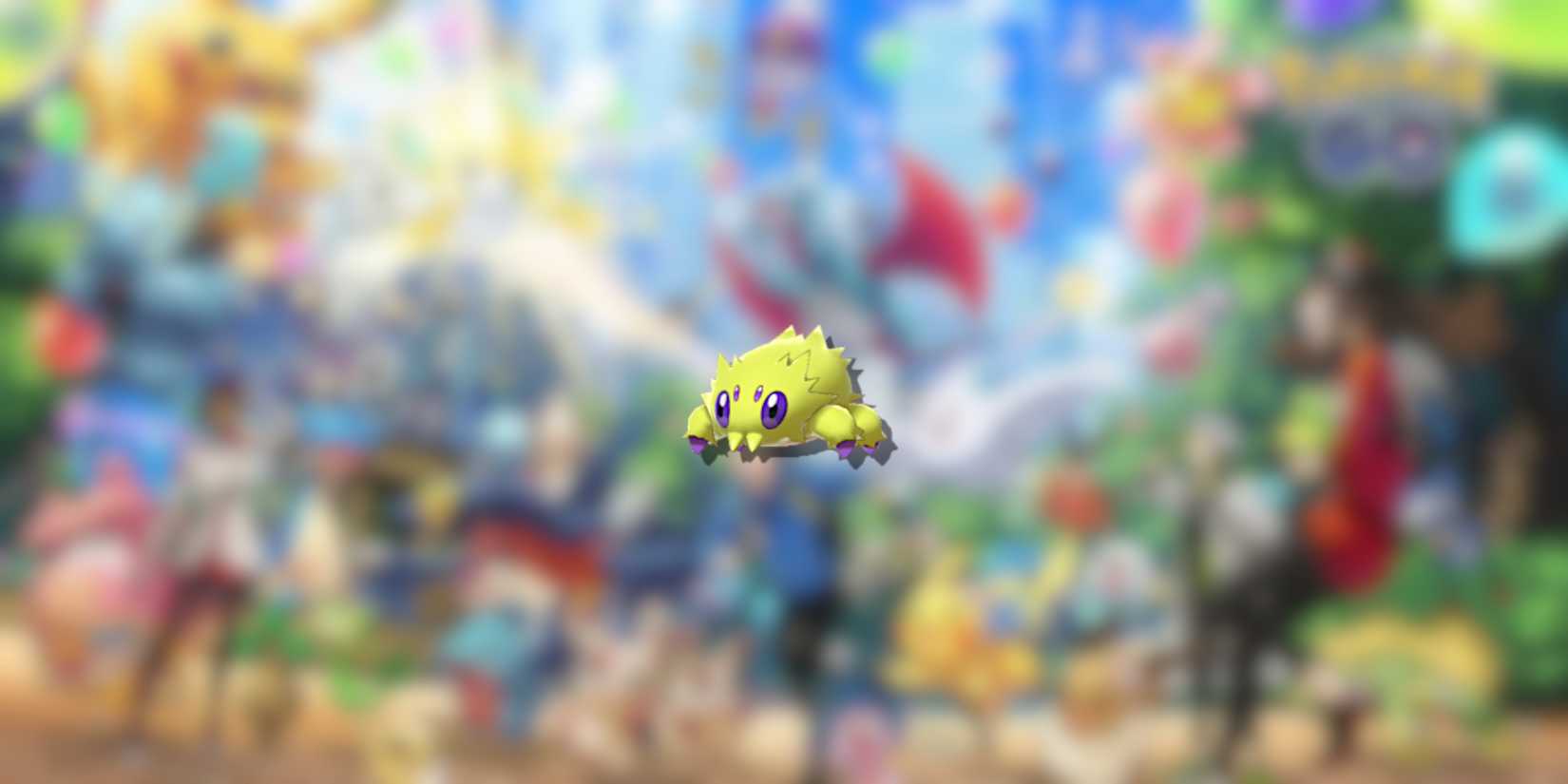 Image of Shiny Joltik in the foreground from Pokemon GO
