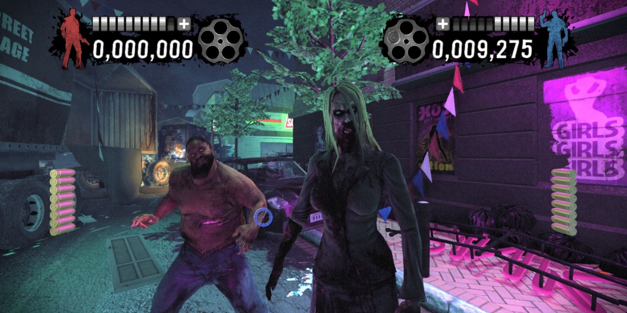 Shooting zombies in The House of the Dead Overkill