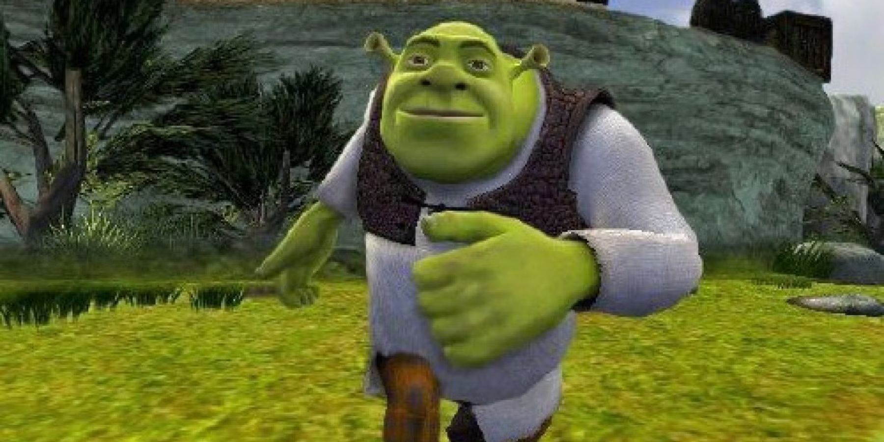 Shrek running in his debut game