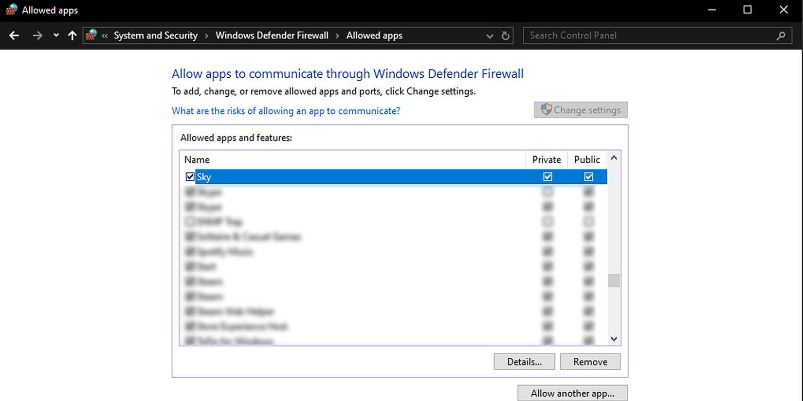 Sky Children of the Light - Windows Firewall App