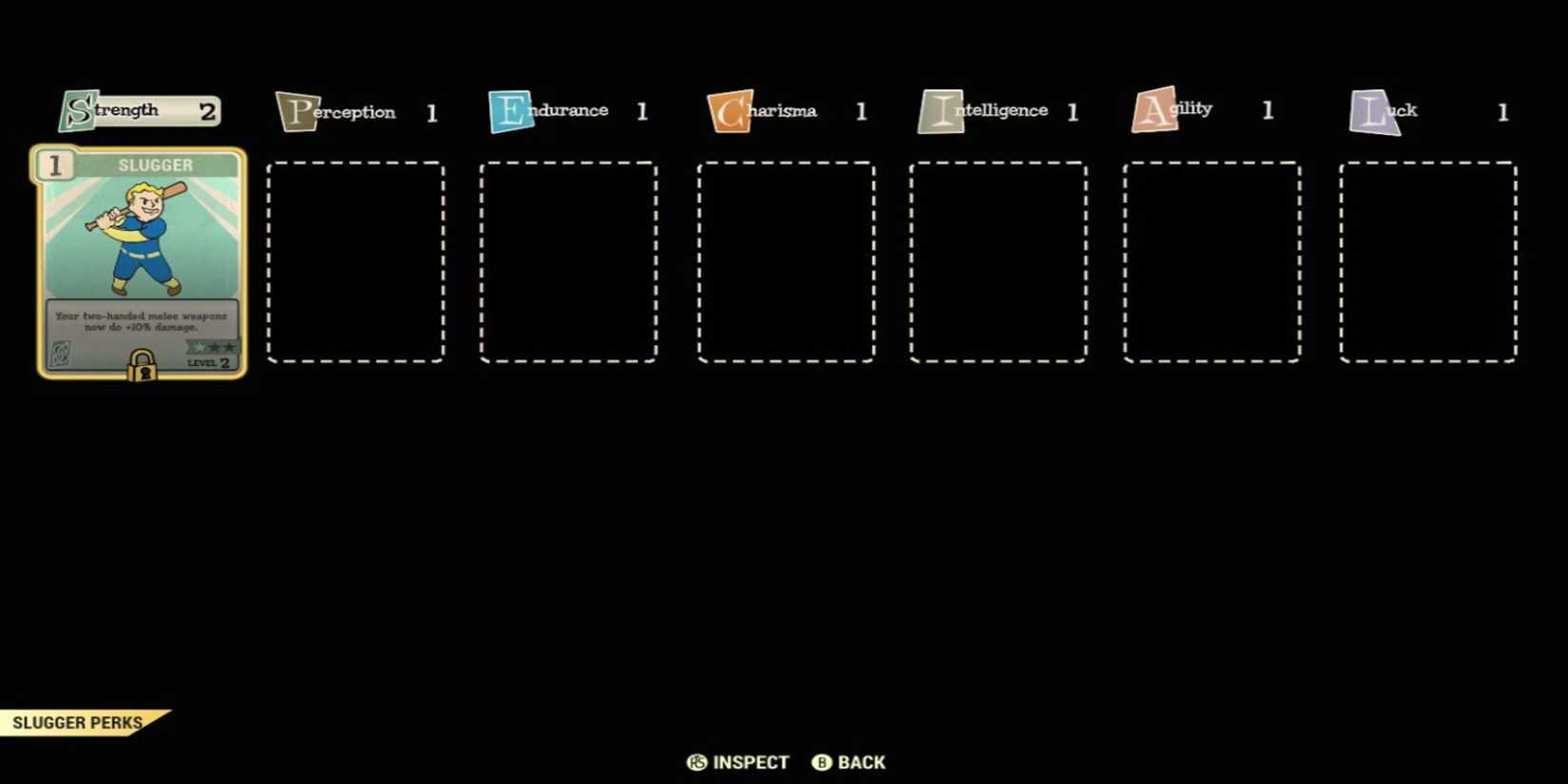 Slugger Perks Cards Fresh Dweller Fallout 76