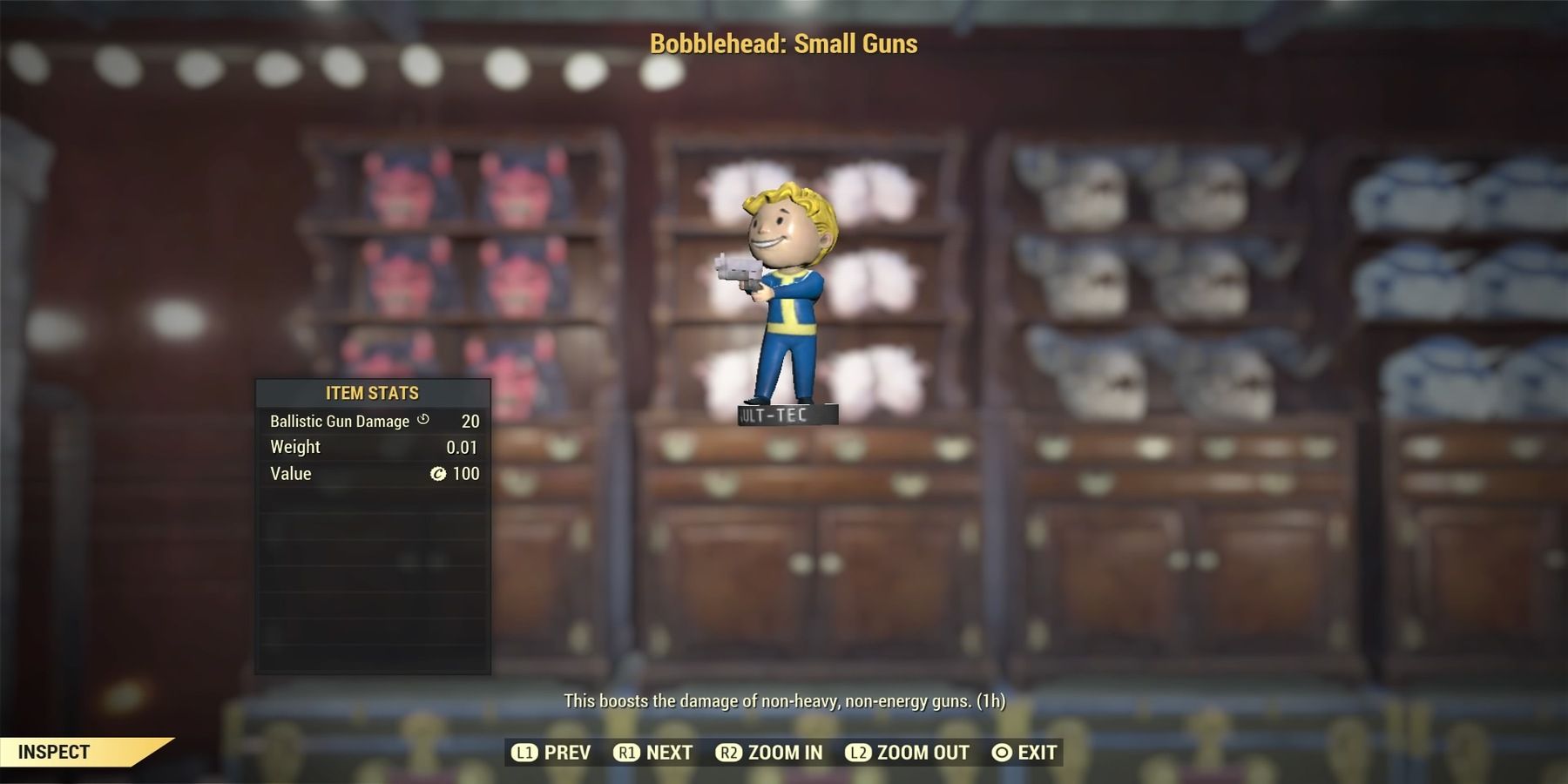 Small Guns Bobblehead in Fallout 76