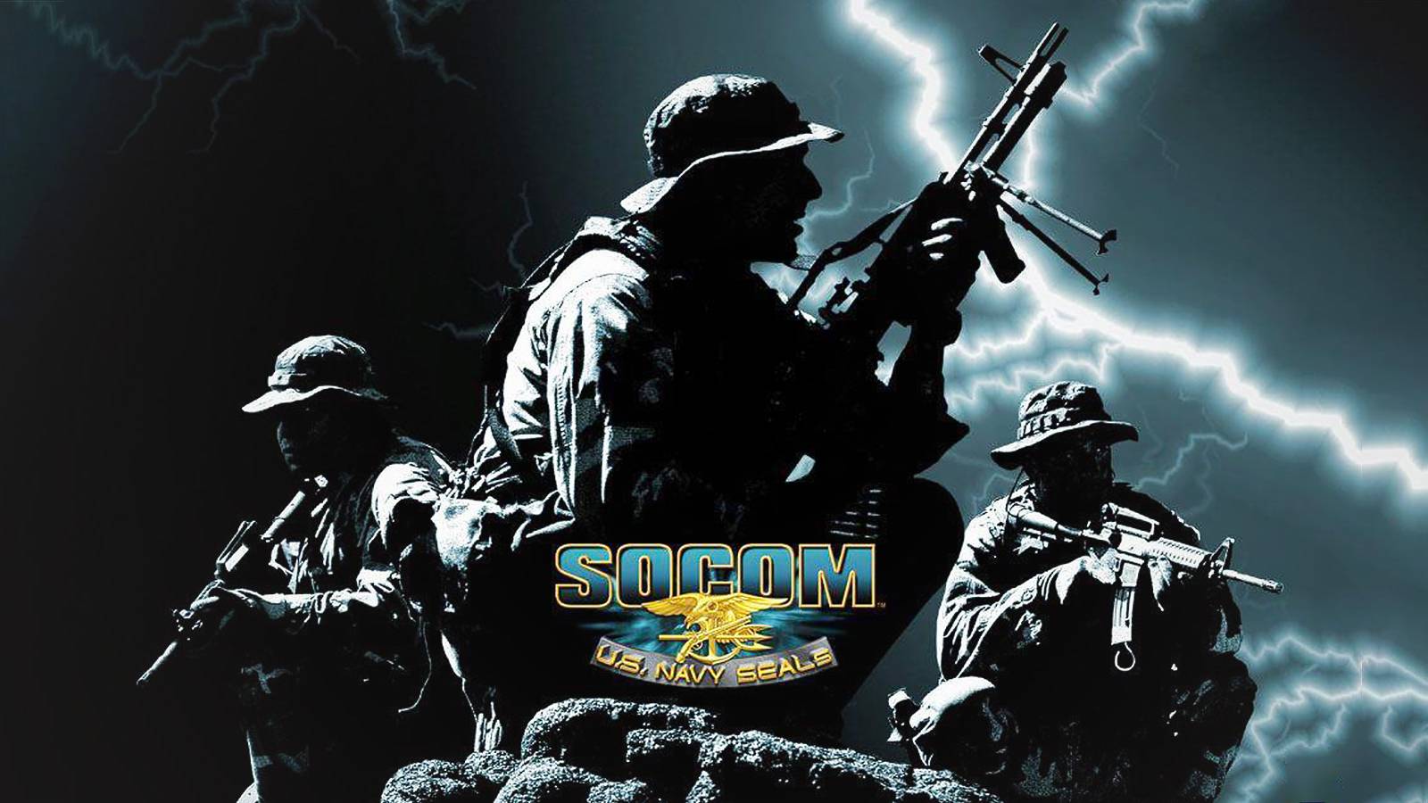 SOCOM US Navy Seals promotional key art soldier silhouettes 2x1 upscaled crop