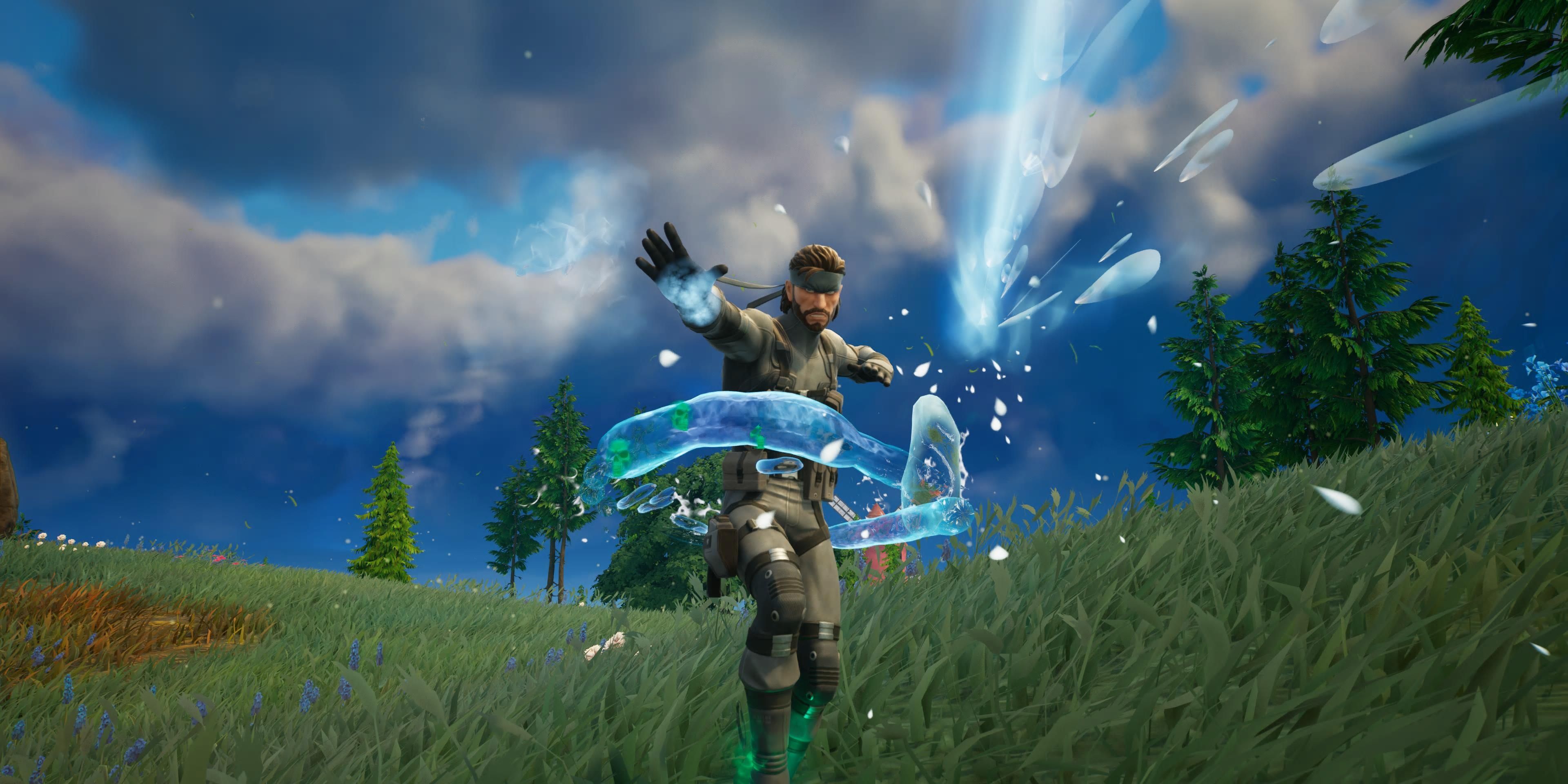 solid snake using waterbending fortnite