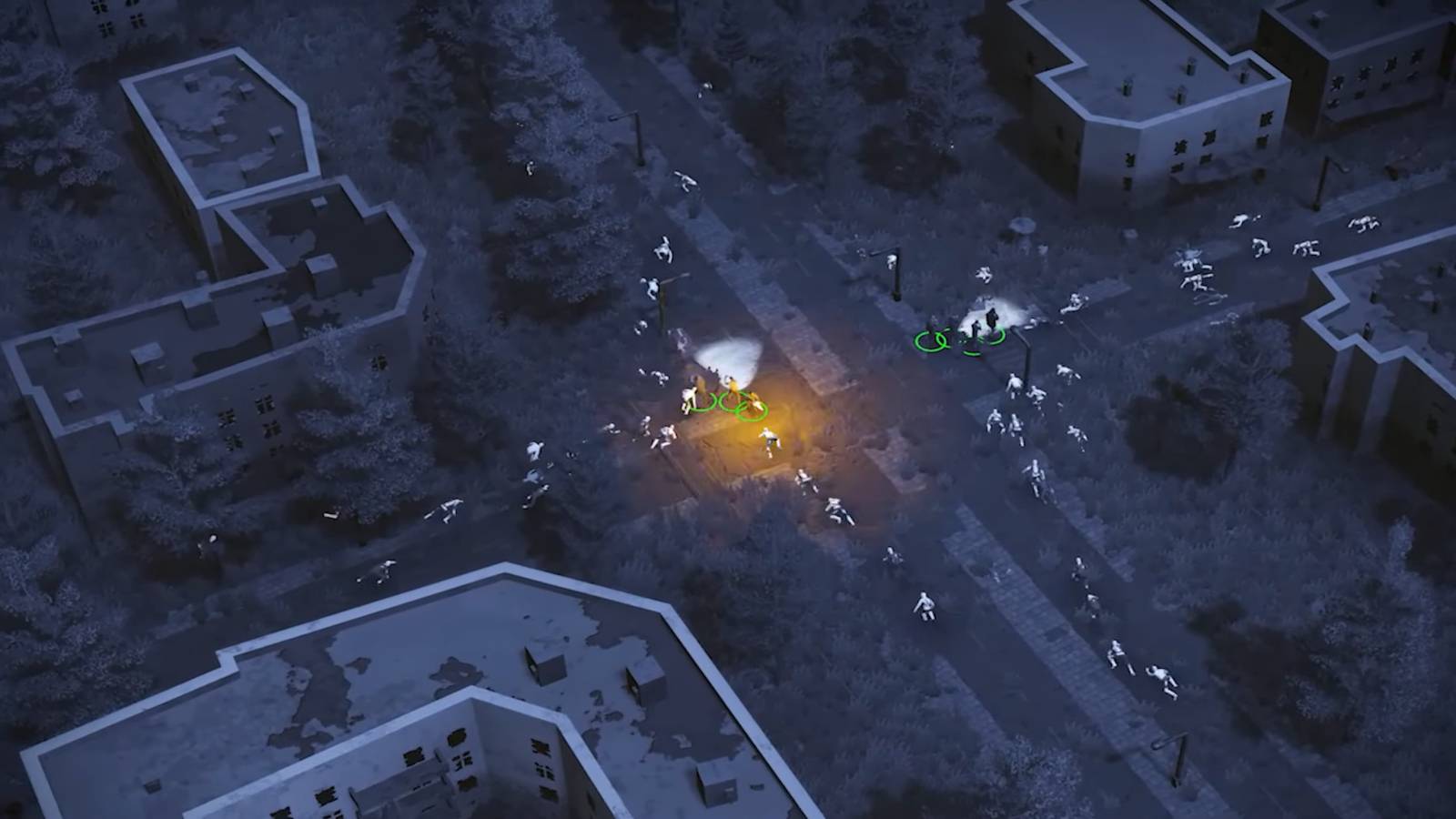 Squads Fighting Groups of Infected Horde Infection Free Zone