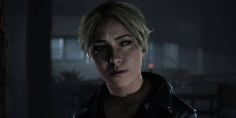 samantha standing in a dark room from until dawn