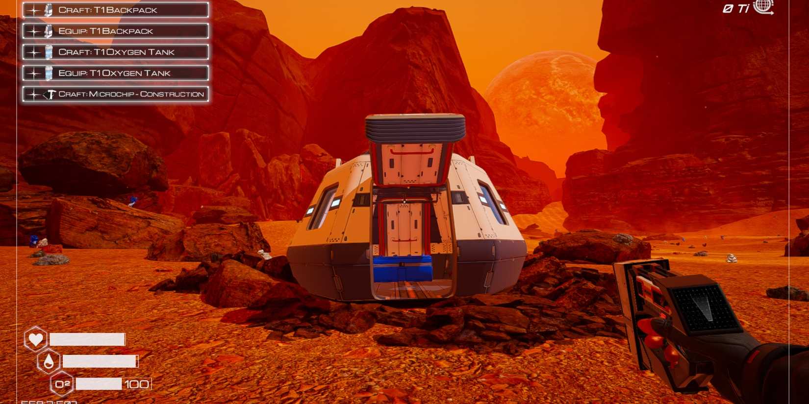 Standard Valley Starting Location In The Planet Crafter