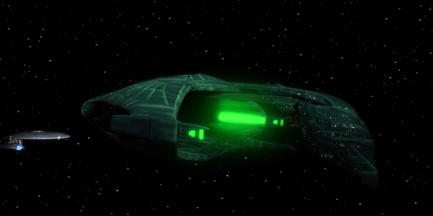 A Romulan Warbird in Star Trek's "The Neutral Zone".