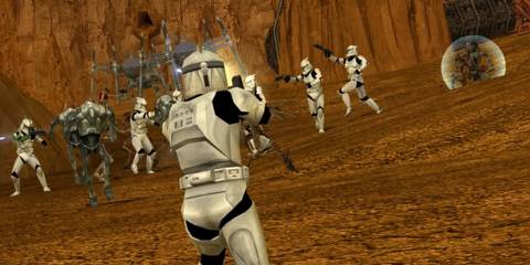 Storm Troopers fighting Droids