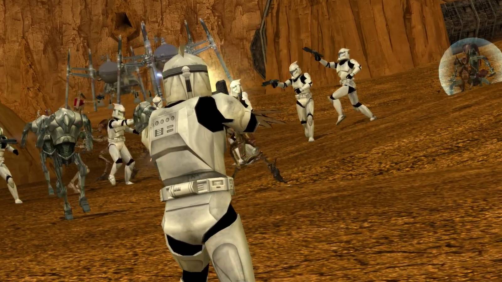 Storm Troopers fighting Droids