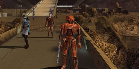 Mission Vao, HK-47, and Carth Onasi from Star Wars Knights of the Old Republic