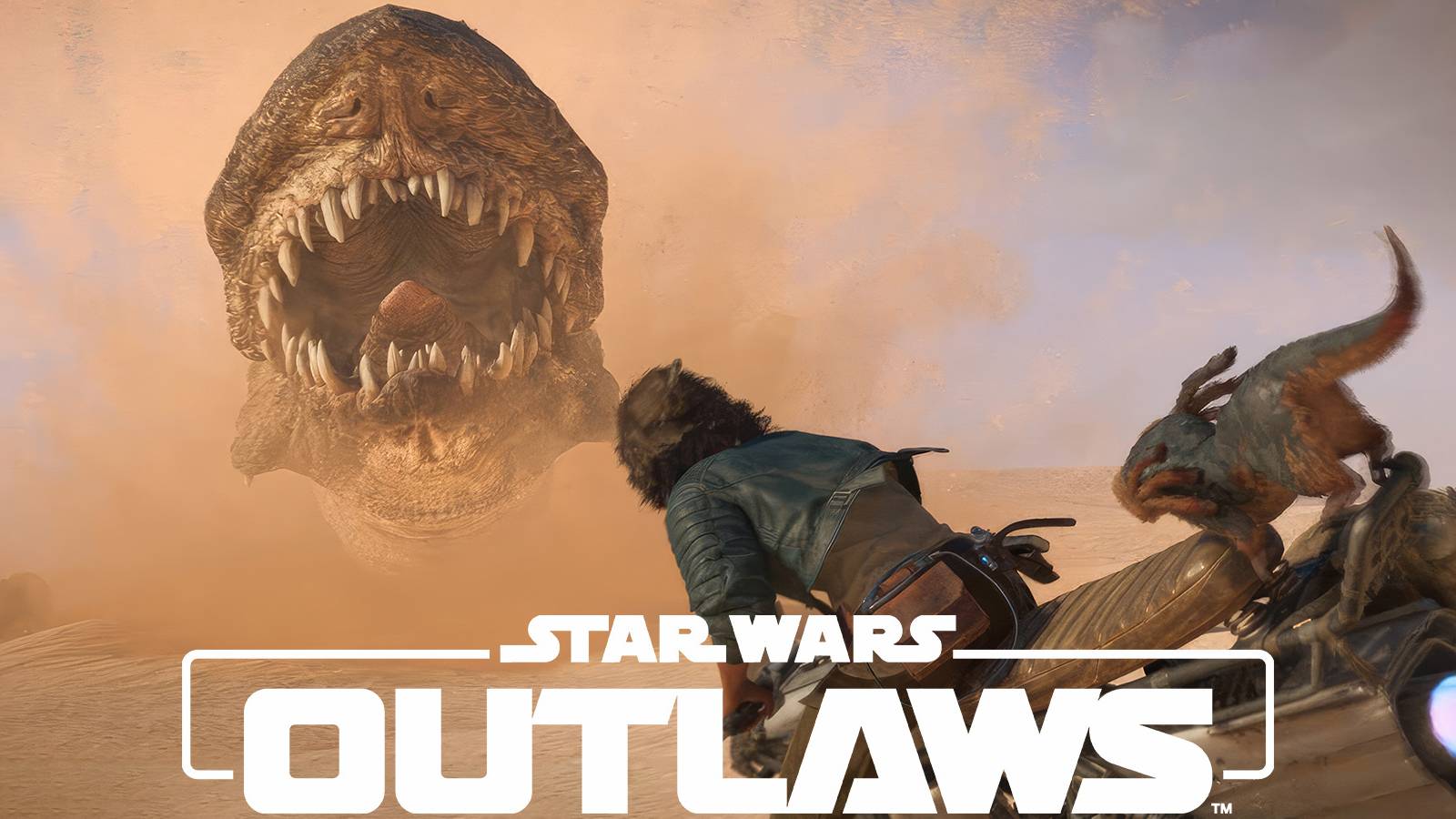 Star Wars Outlaws April 2024 Story Trailer thumbnail upscaled with game logo