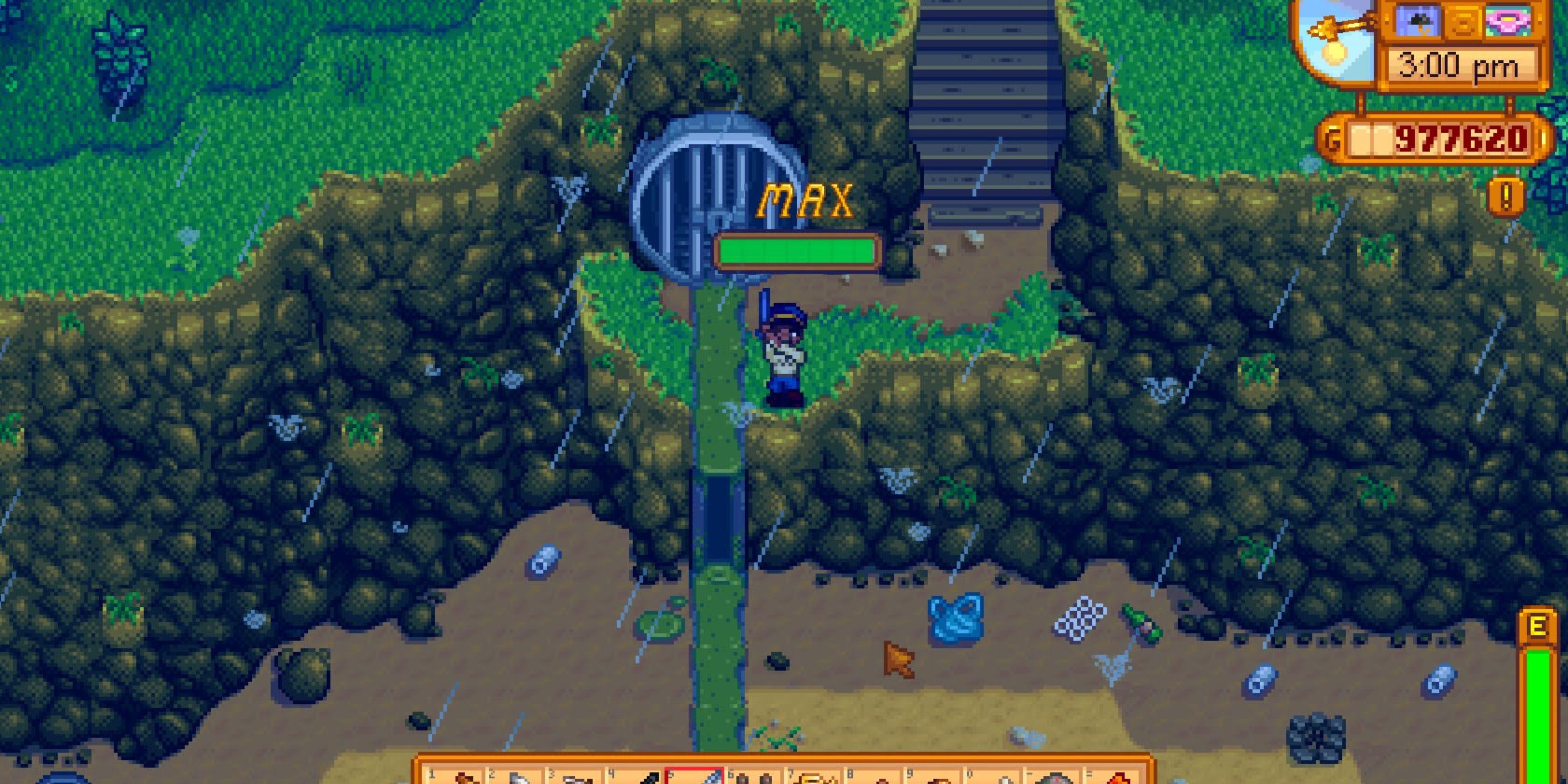 a player fishing in stardew valley