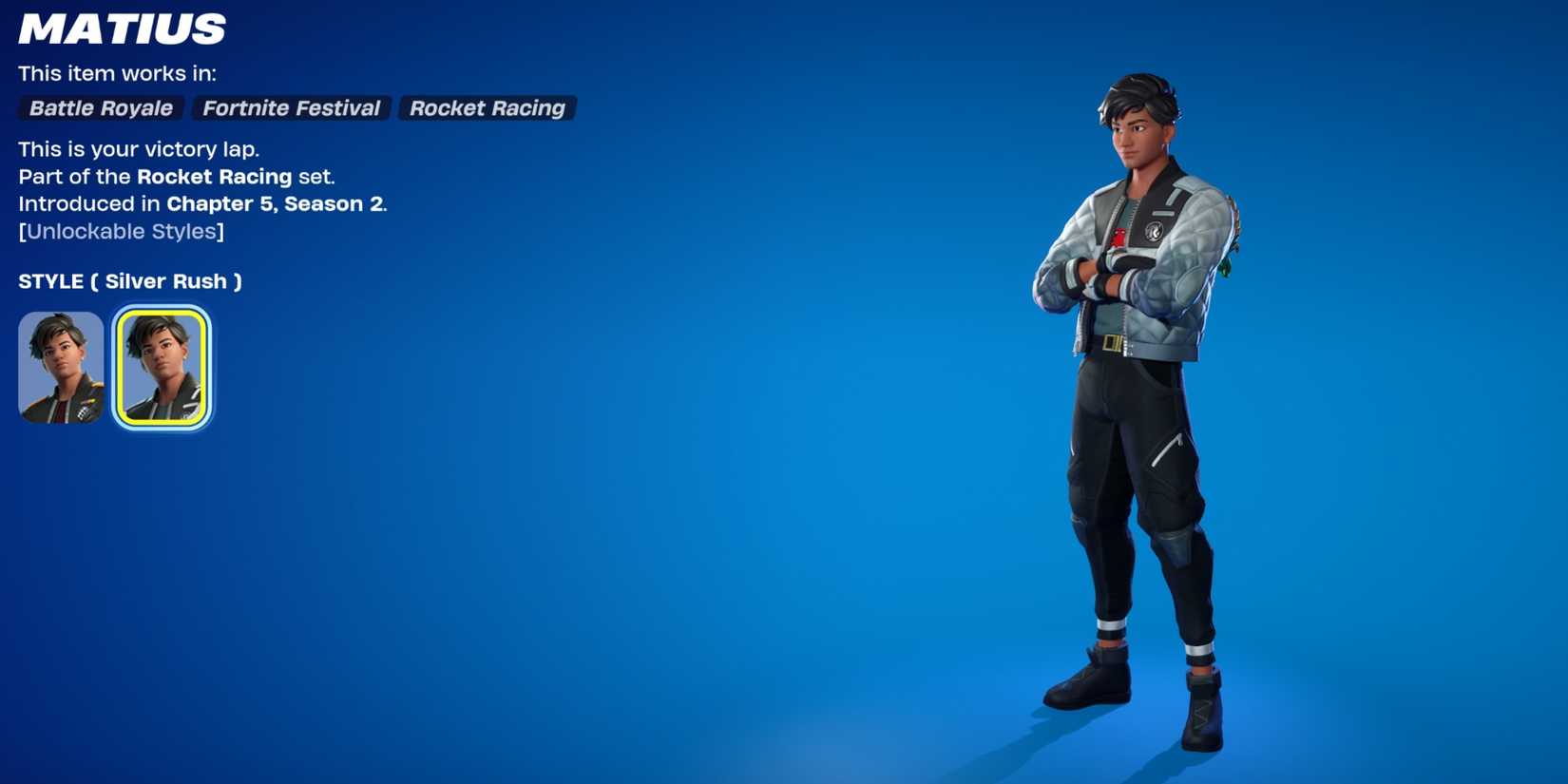 matius skin silver rush bonus reward style