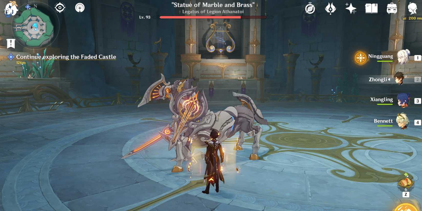 statue of marble and brass shield break in genshin impact