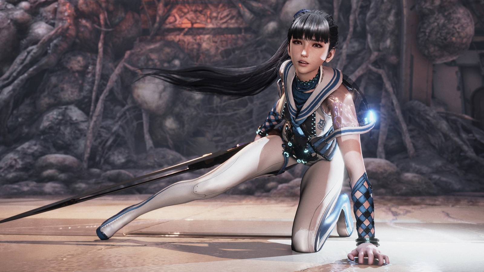 stellar blade eve crouching