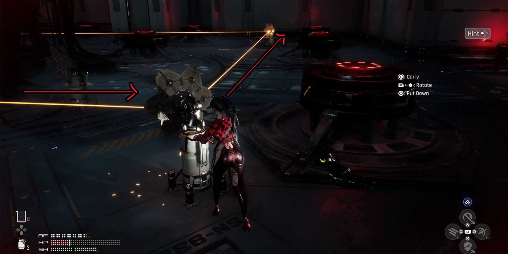 stellar blade how to move the laser reflectors to overload the generator at the center 1