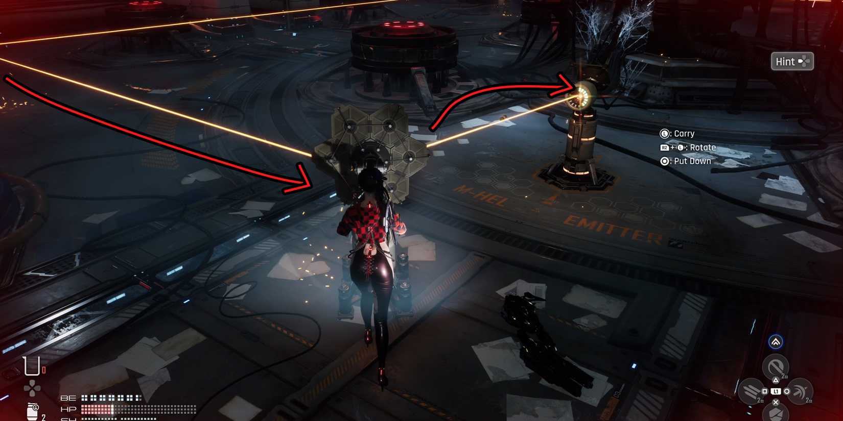 stellar blade how to move the laser reflectors to overload the generator at the center 4