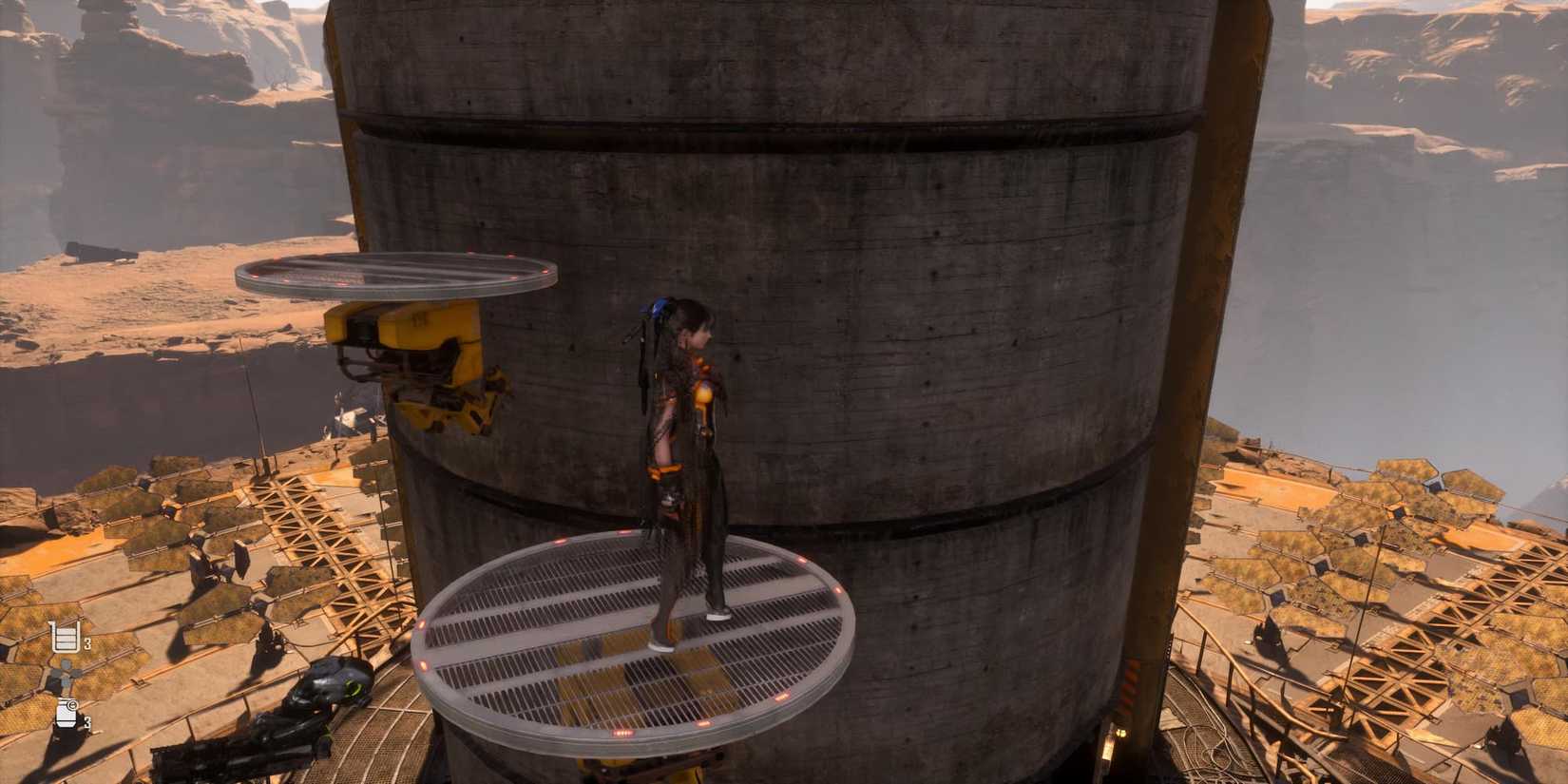 Eve Standing On A Service Drone 