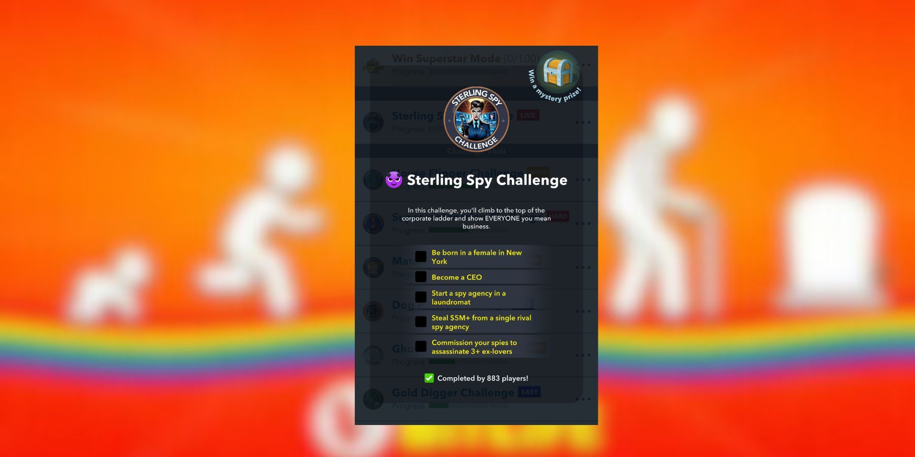 sterling spy challenge bitlife