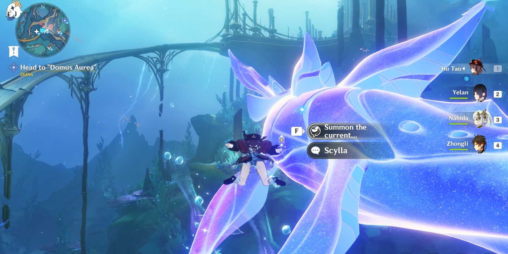 summon the current with scylla in genshin impact