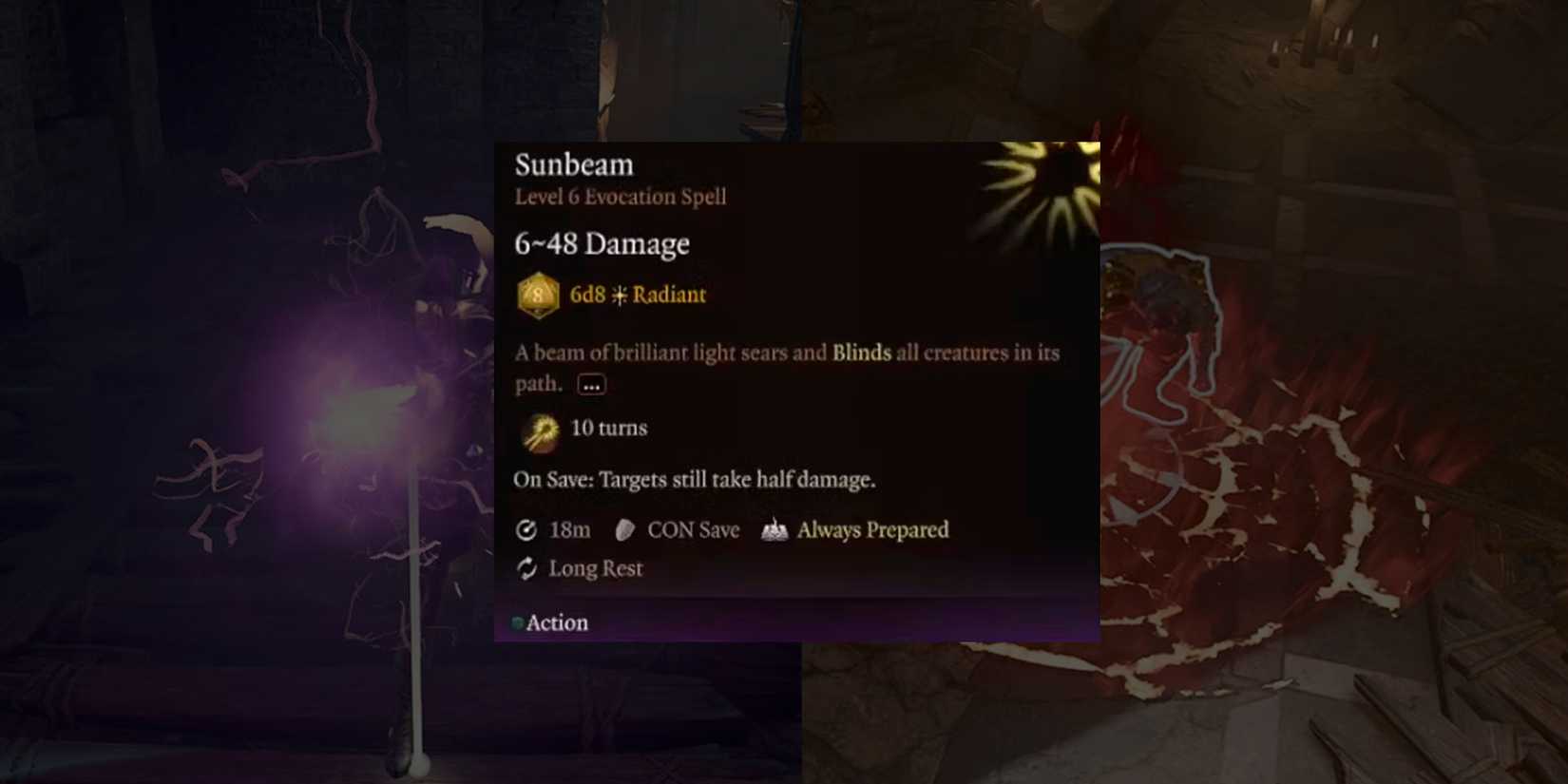 Sunbeam as an AOE Spell