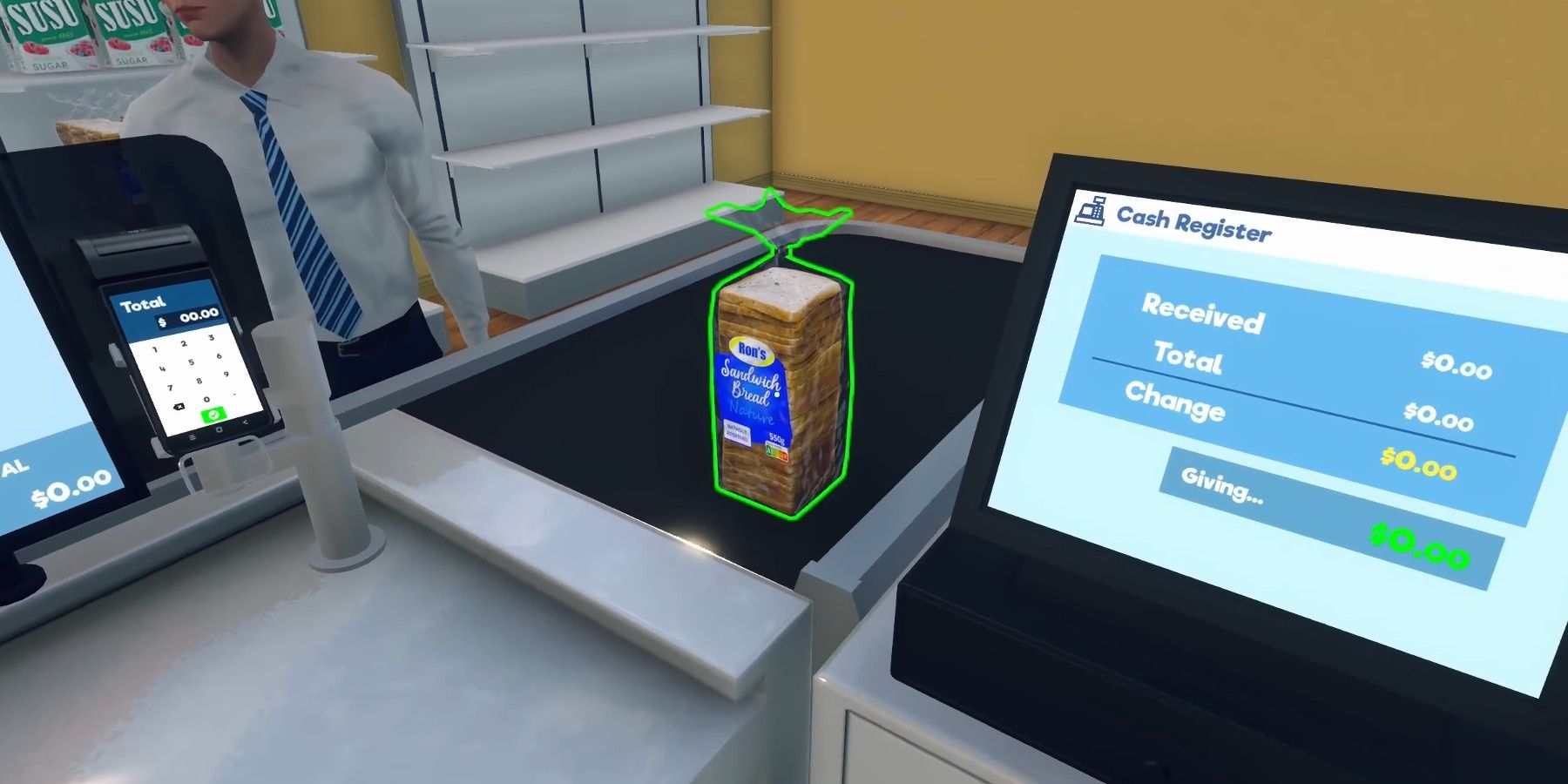 Customer Buying Bread in Supermarket Simulator