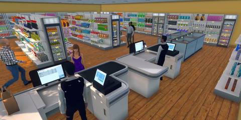 A Large Store in Supermarket Simulator 