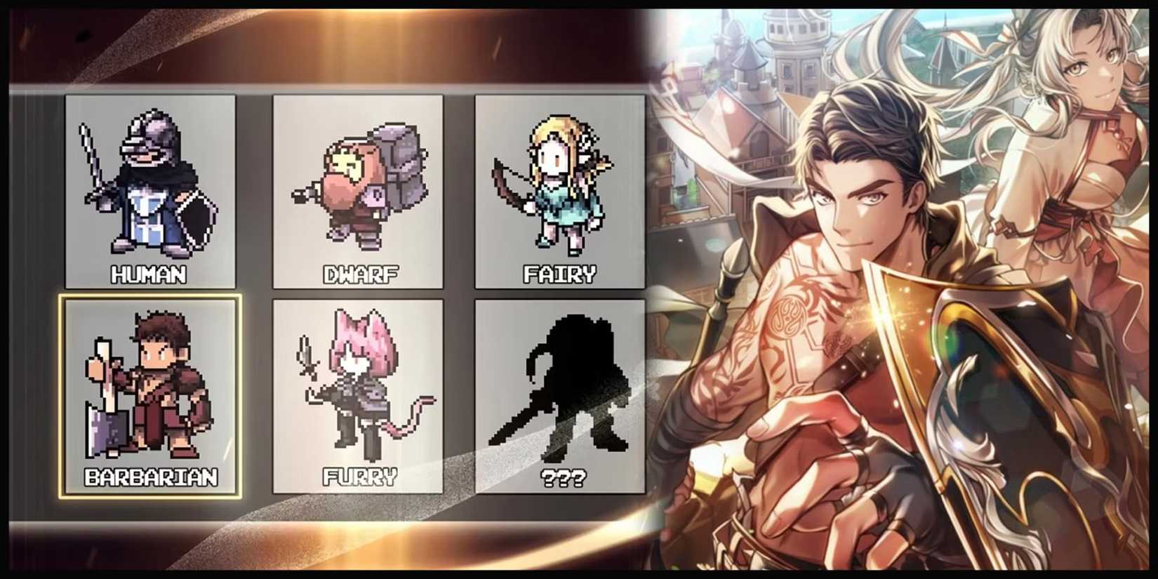 Surviving The Game As A Barabarian Example Of Character Select Screen and Main Character Appearance