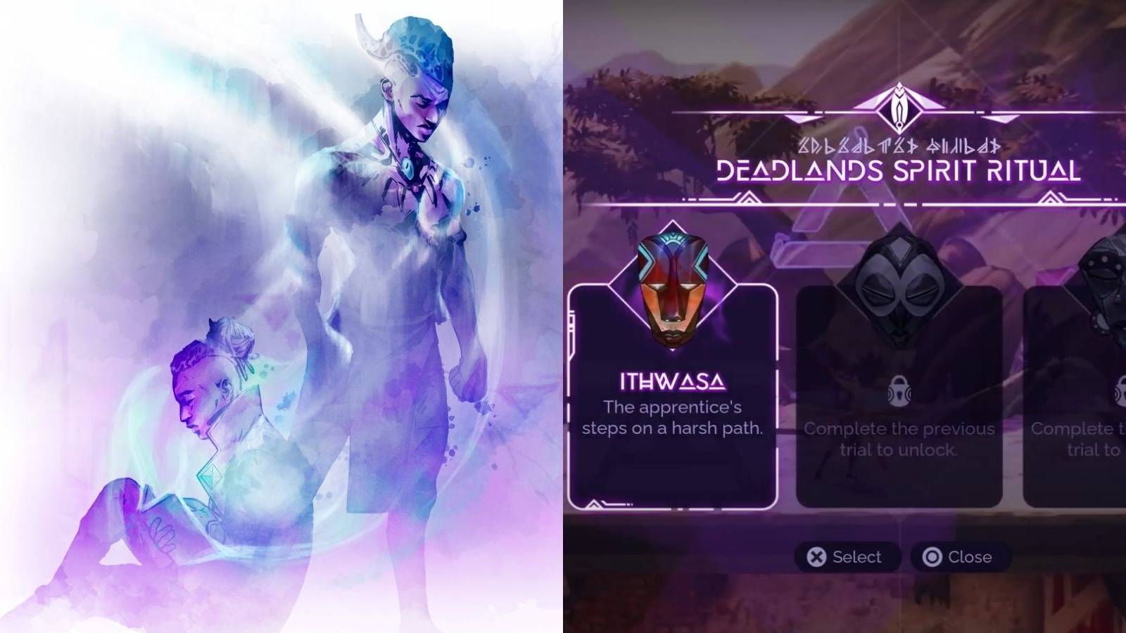 tales of kenzera zau main menu and spirit ritual