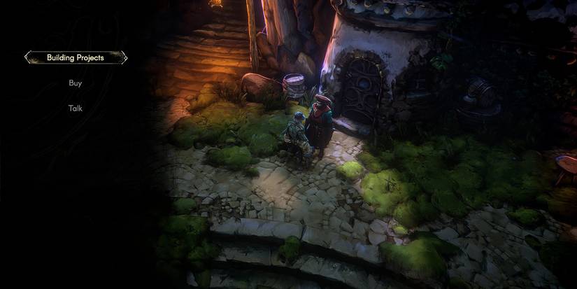 Danos standing in Sacrament in the game no rest for the wicked