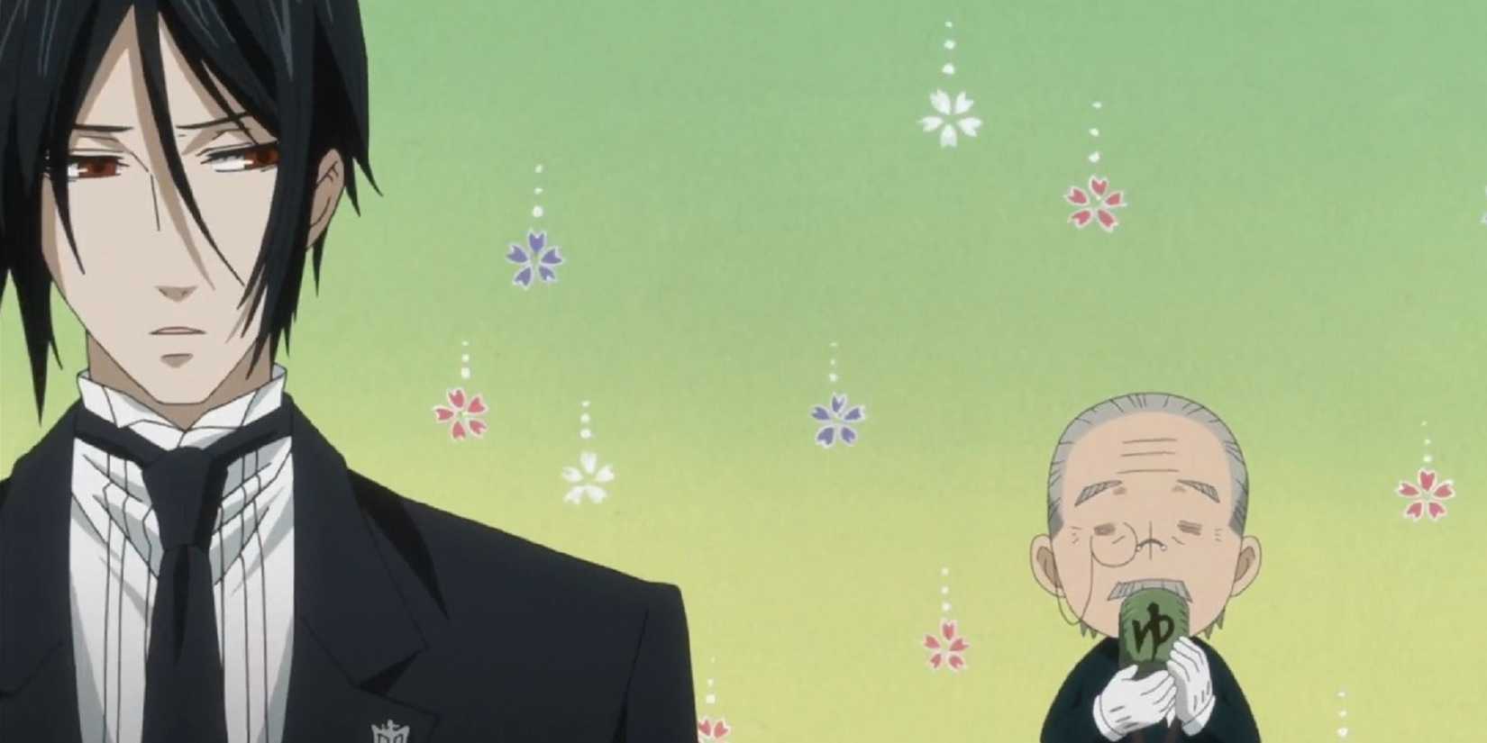 Tanaka and Sebastian in Black Butler