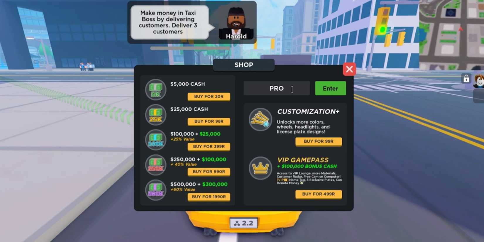 Boss Redemption Roblox: Taxi Boss Codes