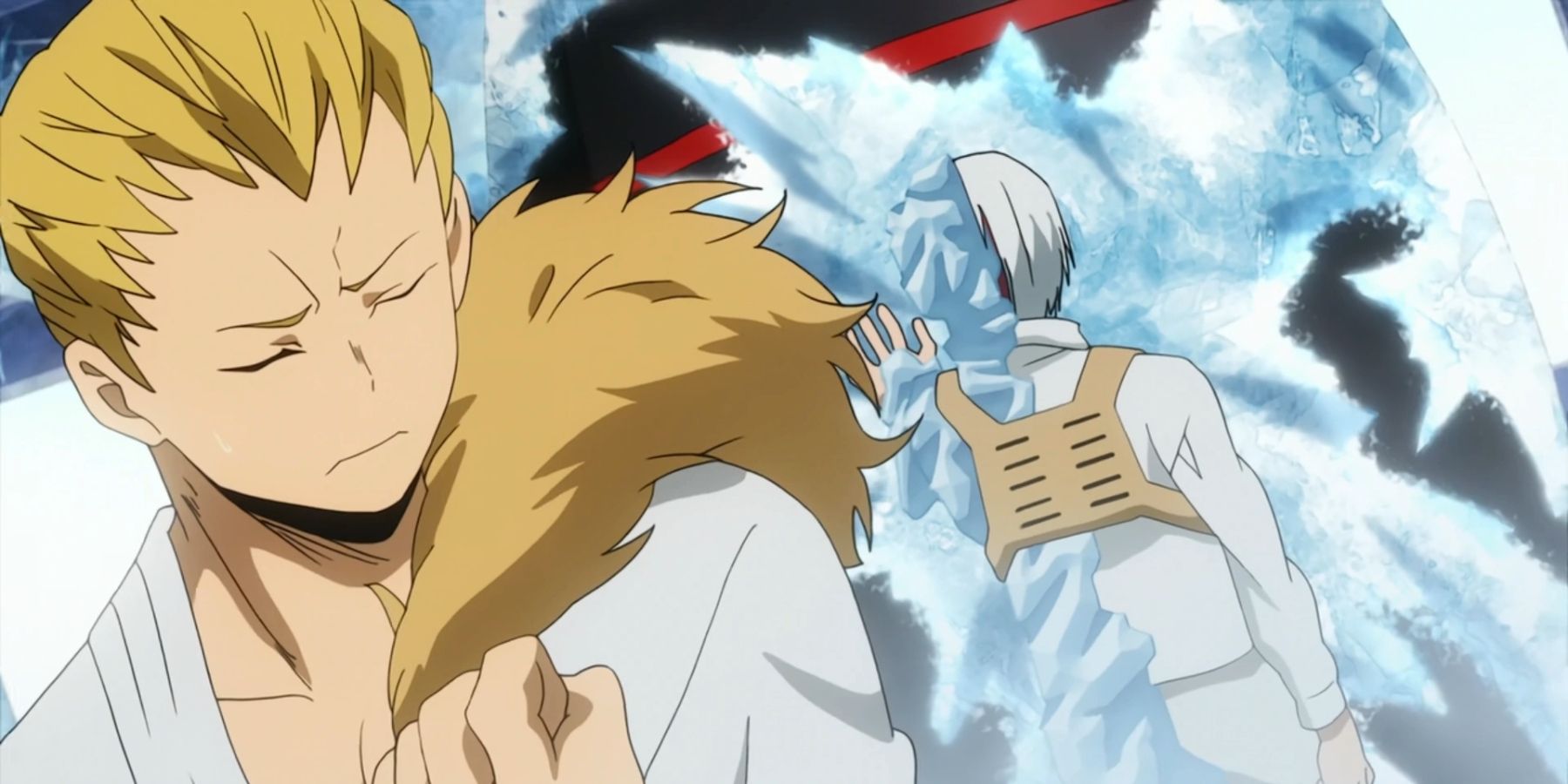 Mashirao Ojiro with Shoto Todoroki in My Hero Academia