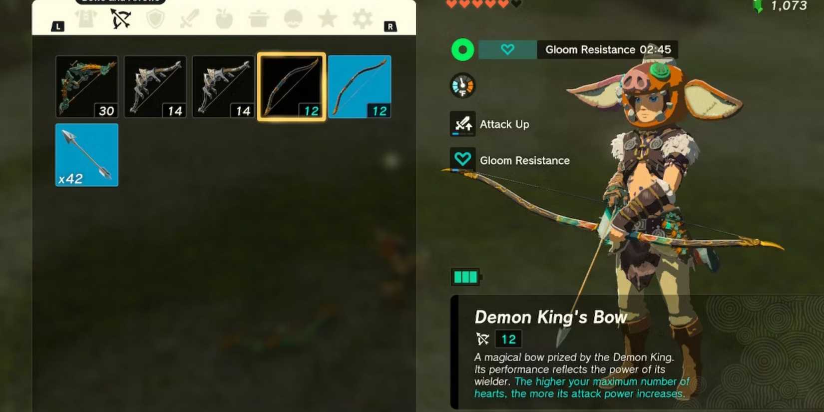Link wielding the Demon King's Bow