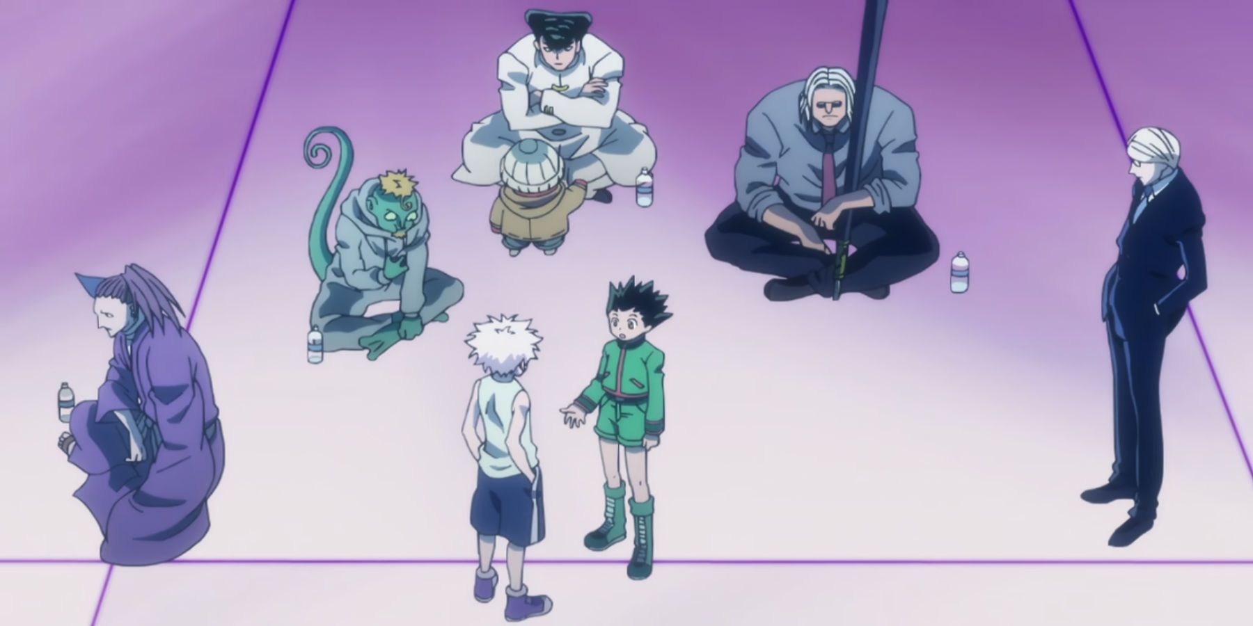 The Chimera Ant palace invasion group including Killua and Gon in Hunter x Hunter