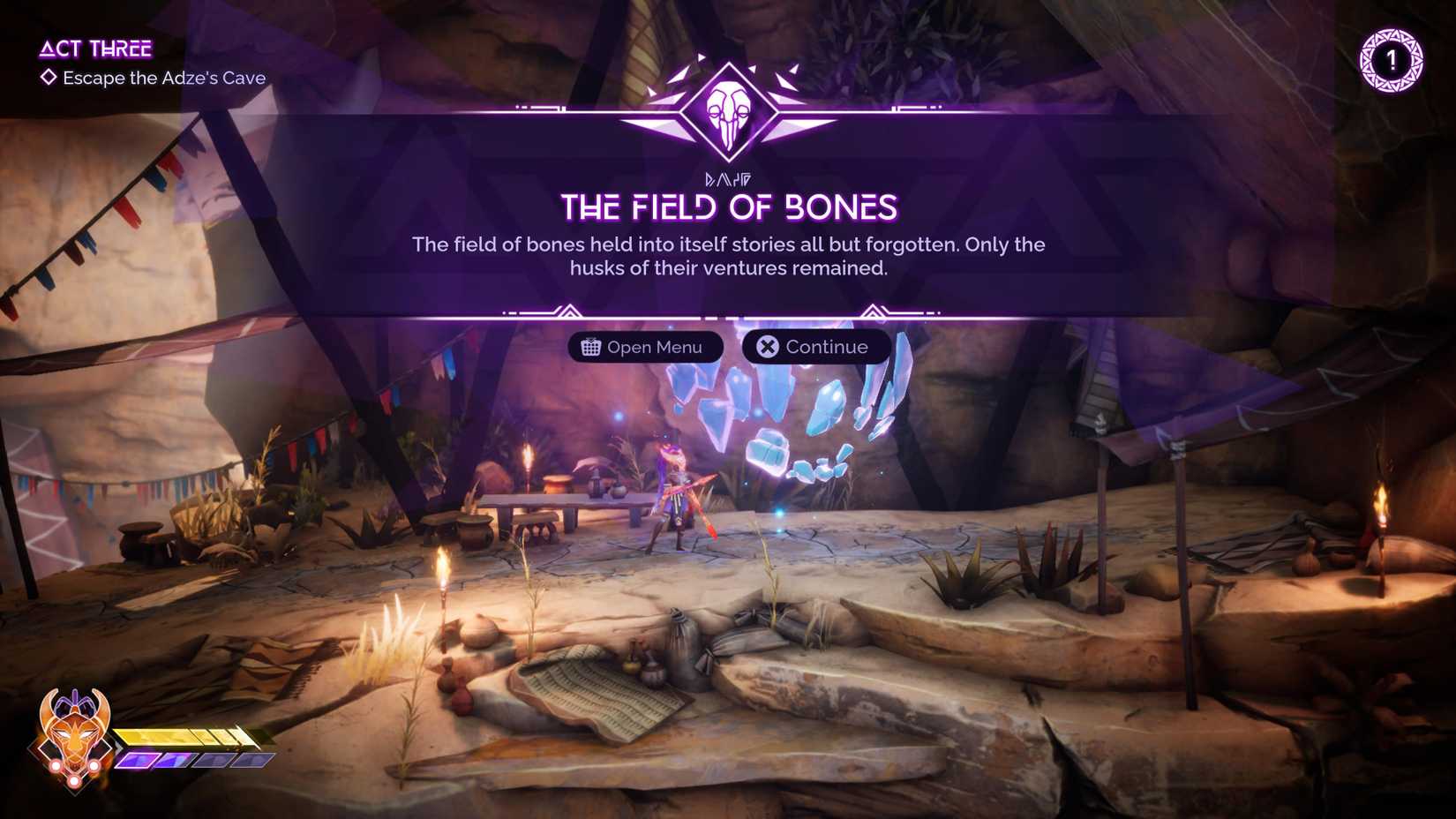 The Field of Bones Echo in Tales of Kenzera
