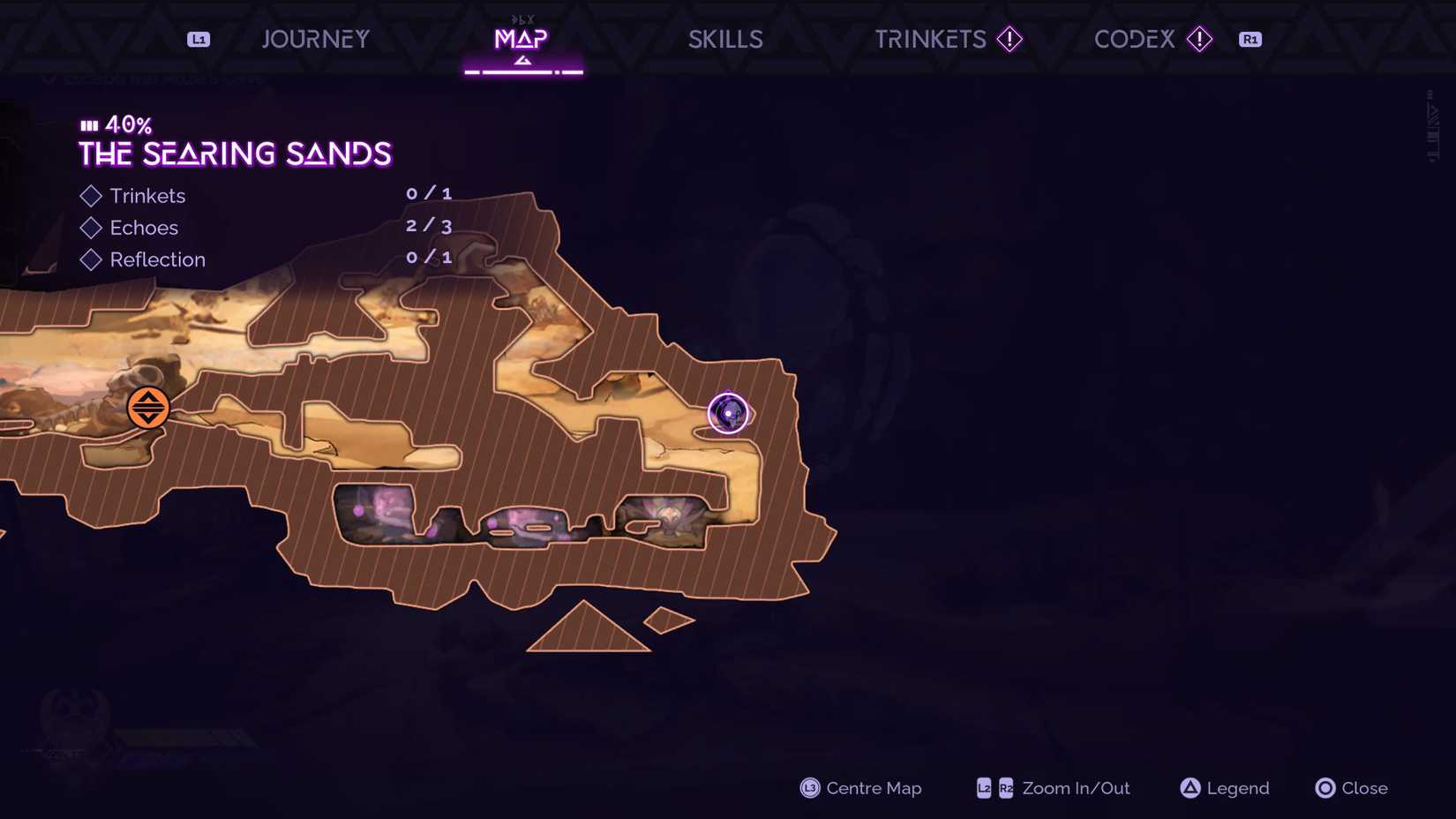 The Field of Bones Map in Tales of Kenzera