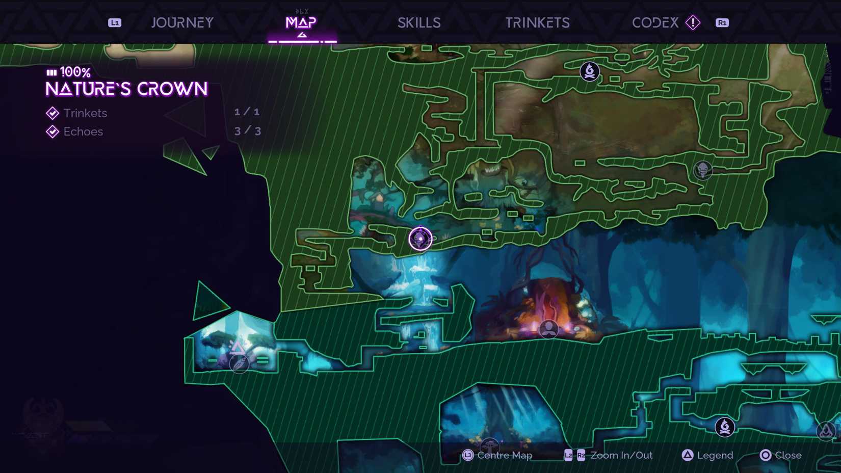 The Hunters Map in Tales of Kenzera