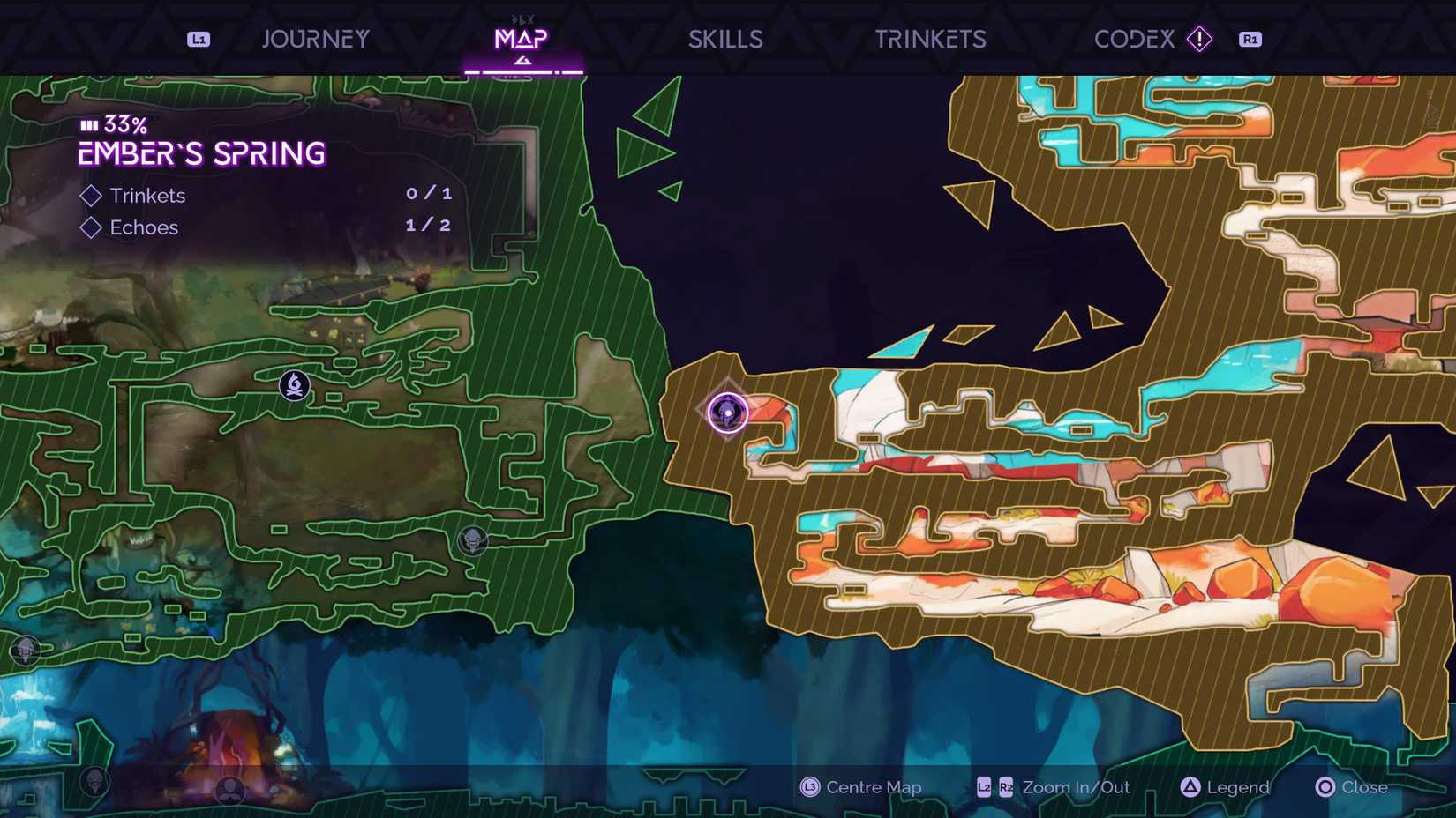 The Itshokan Way Map in Tales of Kenzera