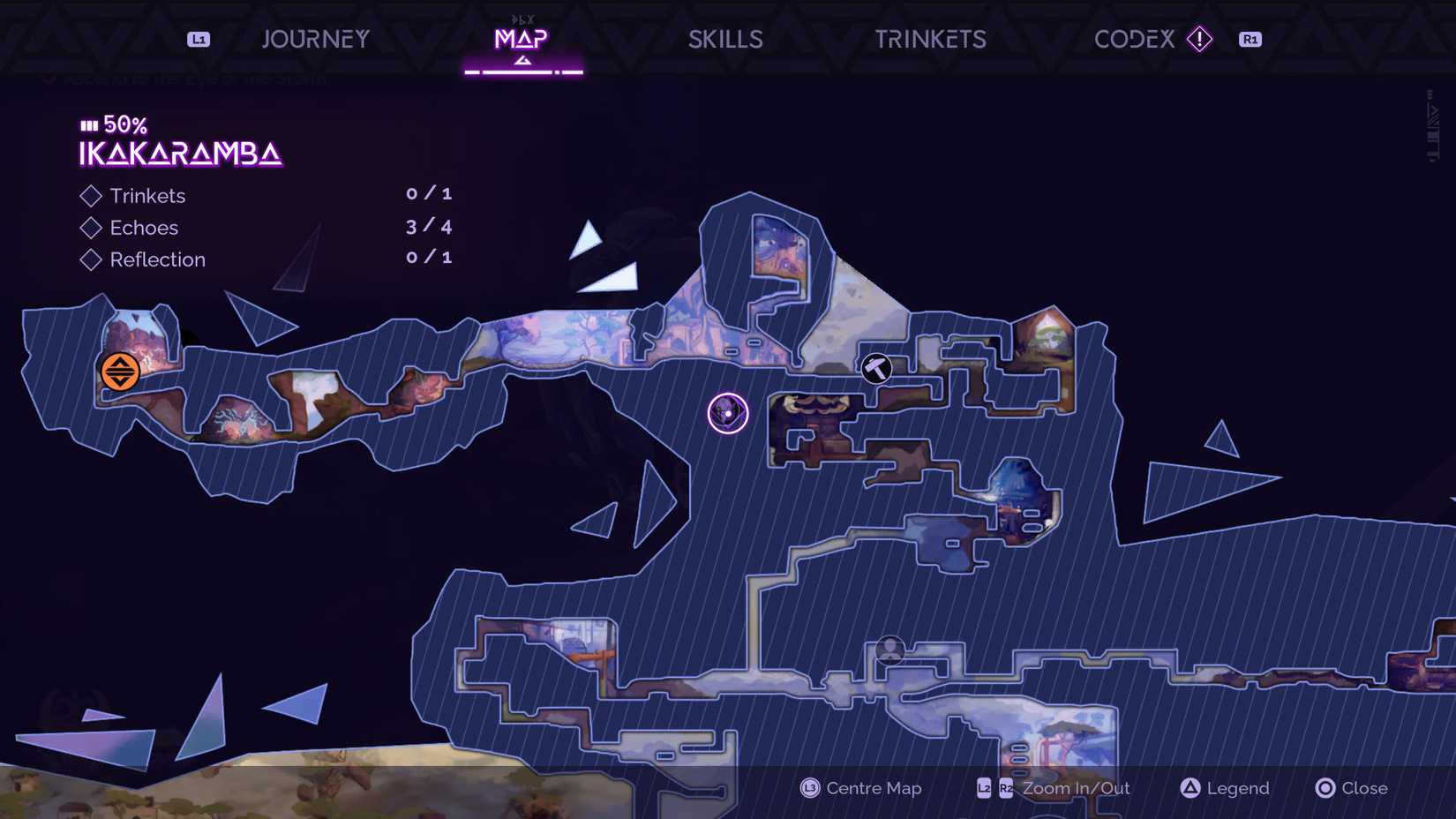 The Land of Mighty Promise Map in Tales of Kenzera